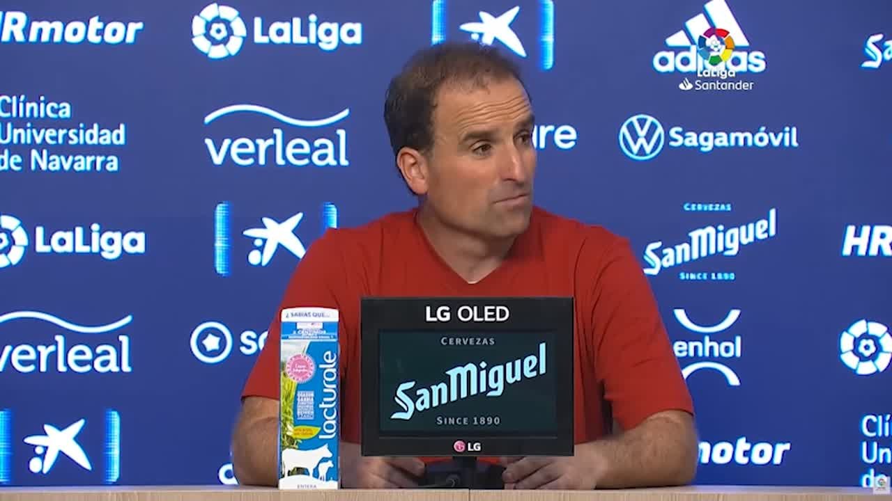 Rueda de prensa de Arrasate, tras ganar y meter a Osasuna en Conference