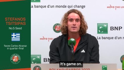 Download Video: 'The clash we’ve all been waiting for’ - Tsitsipas on facing Alcaraz