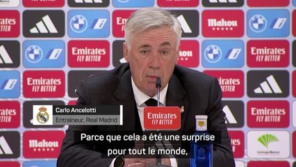 38e j. - Ancelotti : "La décision de Benzema ? Une surprise pour tout le monde, mais..."