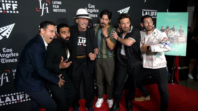Cast of Freevee's Primo pose together at LALIFF 2023 with Edward James Olmos in Los Angeles