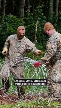 Finland is building a barbed wire fence along its border with Russia because of the war in Ukraine. We went to see what's going on.