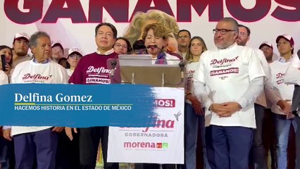 Delfina Gómez celebra su triunfo electoral en México