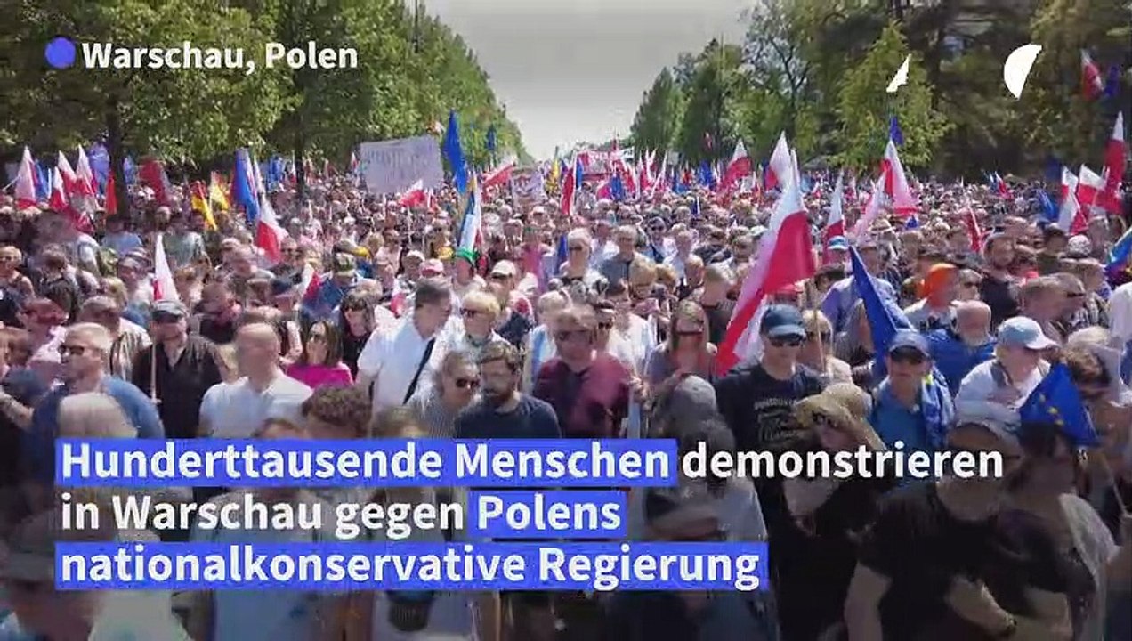 Hunderttausende bei Großdemonstration gegen Polens Regierung