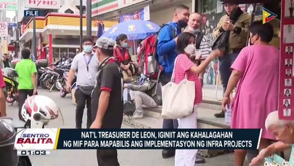 Nat'l treasurer: MIF, makatutulong para mapabilis ang implementasyon ng infrastructure projects; mga benepisyaryo ng Food stamp Program, tutulungan na hasain ang kakayahan
