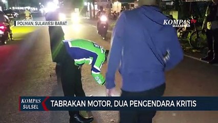 Tabrakan Motor, Dua Pengendara Kritis