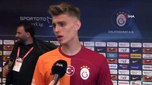 Galatasaray'ın sol bek oyuncusu Kazımcan Karataş: 'Sahaya çıkmak inanılmaz bir şey'