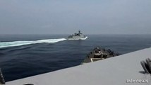 Cina-Usa, il video della collisione sfiorata fra navi militari