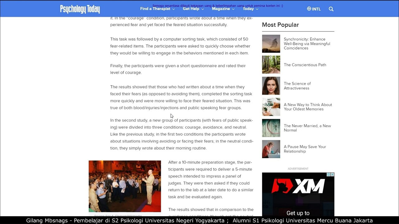 Cara Menghadapi Ketakutan agar Menjadi Lebih Berani dengan Teknik Psikologi ; Berani Menyatakan Cinta pada Orang yang Anda Sukai ? No. 072