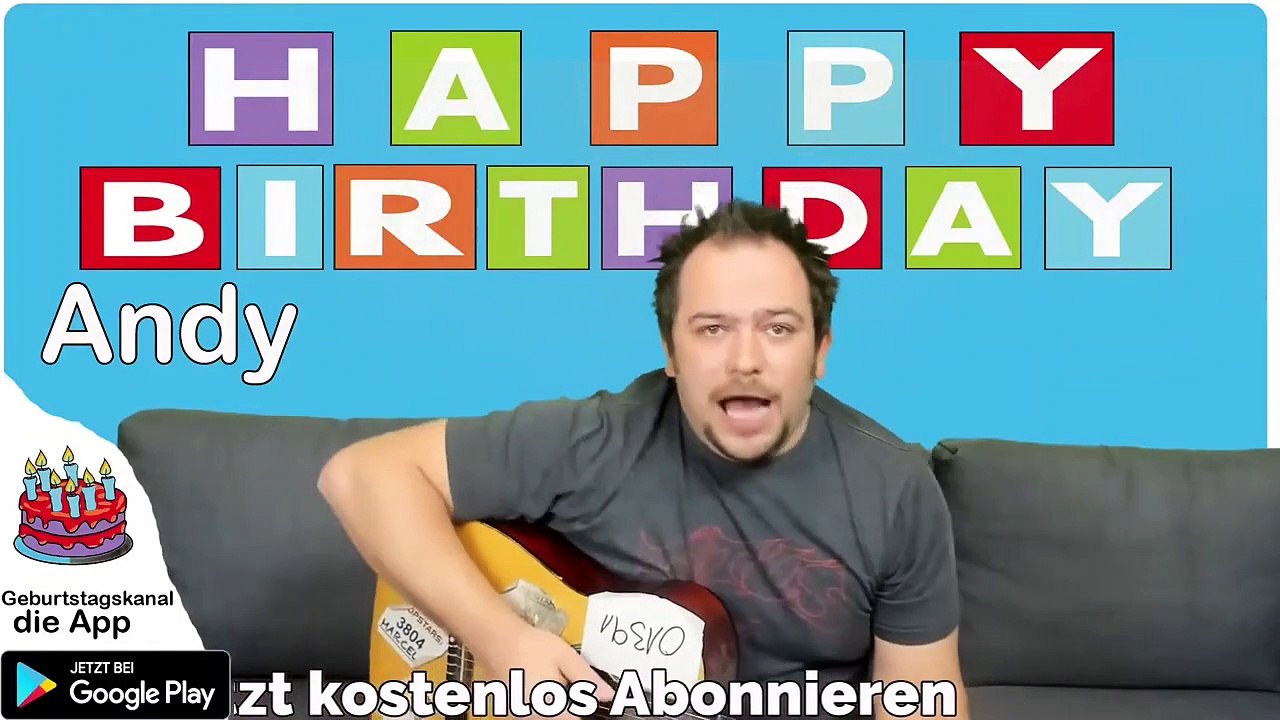 Happy Birthday, Andy! Geburtstagsgrüße an Andy