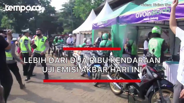 Lebih dari Dua Ribu Kendaraan Bermotor Uji Emisi Akbar Hari Ini