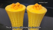 Thickest Mango Shake loaded with Mangoes No Ice Cream | Easy Mango Dessert