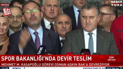 Spor Bakanlığı'nda Devir Teslim Töreni