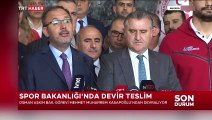 Görevi devralan yeni Gençlik ve Spor Bakanı Osman Aşkın Bak'ın esprisi salonu güldürdü: 5 yıl önce aynı konuşmayı ben yapmıştım