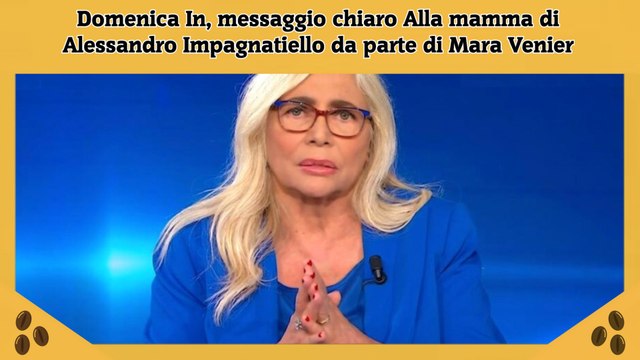 Domenica In, messaggio chiaro Alla mamma di Alessandro Impagnatiello da parte di Mara Venier