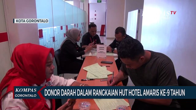 Memenuhi Kebutuhan Darah PMI Kota Goronalo, Hotel Amaris Gelar Donor Darah