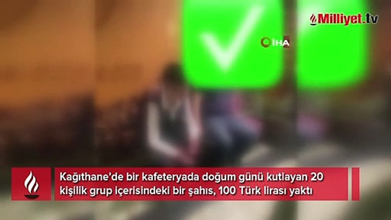 Doğum günü partisinde skandal! Türk lirasına saygısızlık yanlarına kar kalmadı