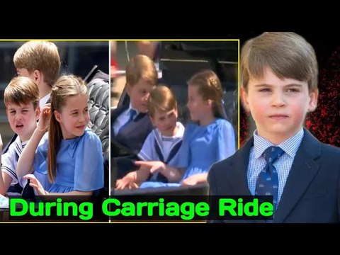 Royals Family ! Kate! Princess Charlotte Made a Playful Gesture To Prince Louis During a Carriage