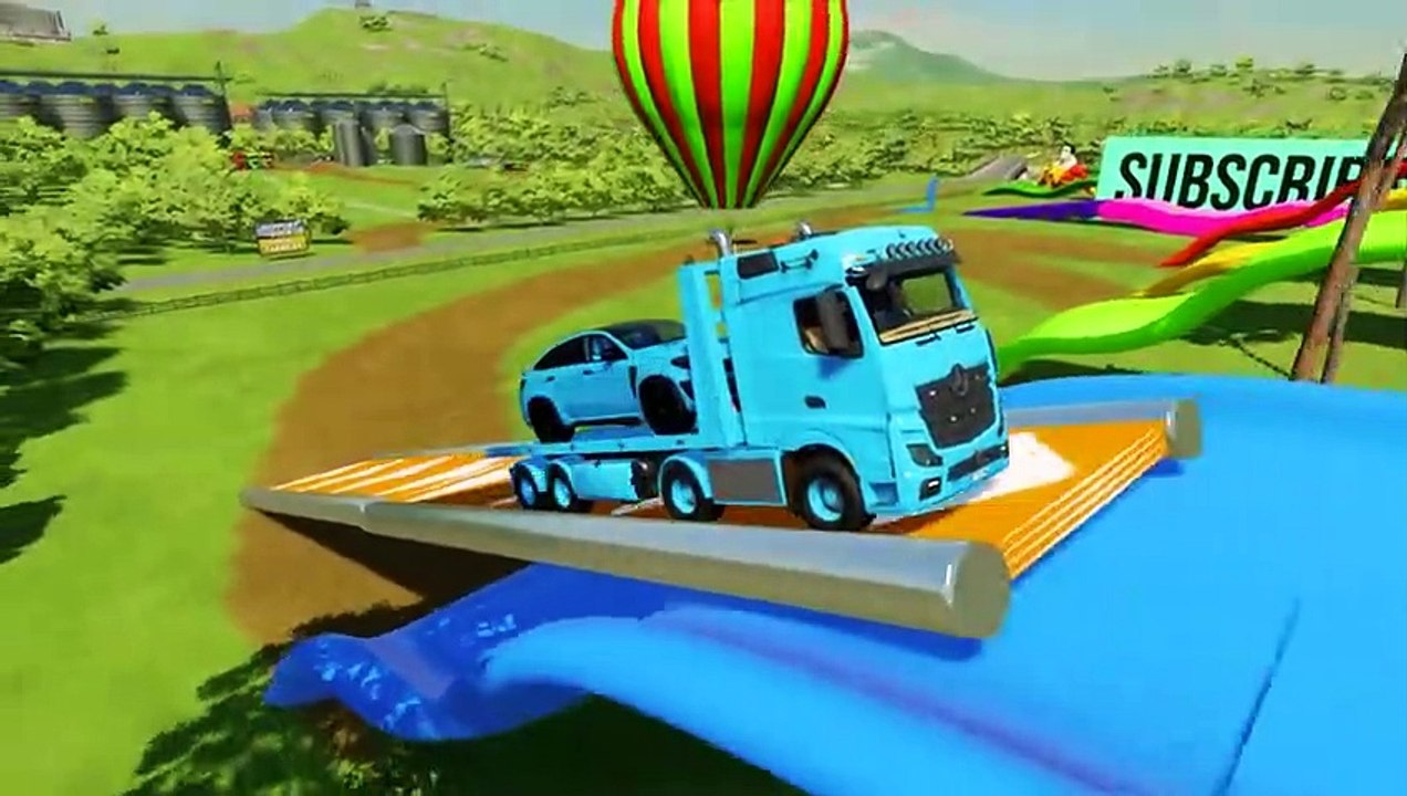 Farming Simulator 22  LOADING AND TRANSPORTING LUXURIOUS CARS WITH MERCEDES TRUCKS