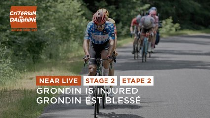 Grondin est blessé / Grondin is injured - Étape 2 / Stage 2 - #Dauphiné 2023