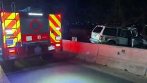 Choque sobre carretera a Saltillo entre camioneta y moto deja tres lesionados