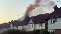 Watch smoke billowing after fire spreads across row of terraced properties in Worthing
