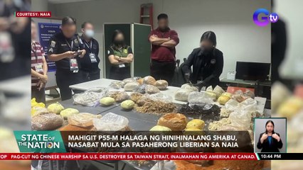 Mahigit P55-M halaga ng hinihinalang shabu, nasabat mula sa pasaherong Liberian sa NAIA | SONA