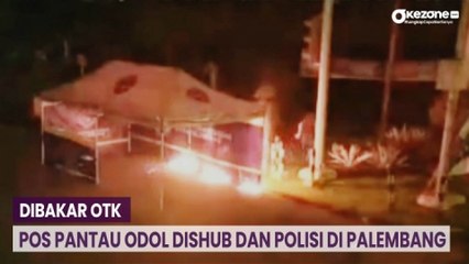Detik-Detik Pos Pantau ODOL Dishub dan Polisi di Palembang Dibakar OTK