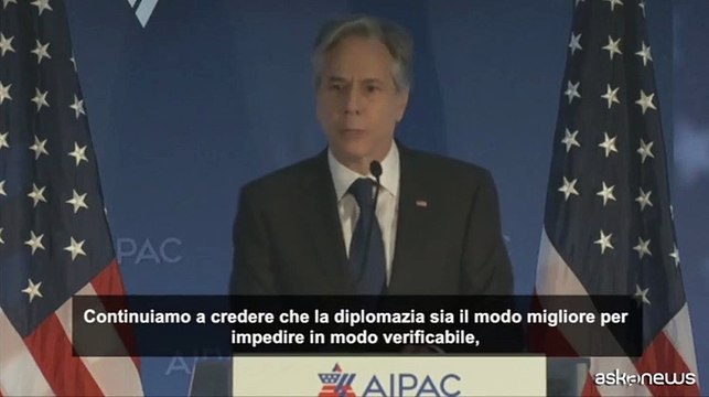 Blinken (Usa): a Iran non sar? mai permesso di avere armi nucleari