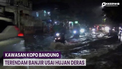 Drainase Kecil, Kawasan Kopo Bandung Terendam Banjir Usai Hujan Deras