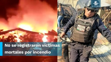 Fuego consume nave del mercado central de Acapulco