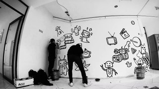 Arte en los muros de NueveTV #LoViEnNueveTV