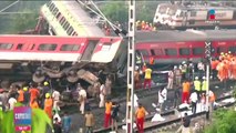 Choque de trenes en India deja cerca de 300 muertos