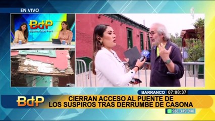 Casona se derrumba en Barranco:  Advierten que la estructura podría seguir colapsando