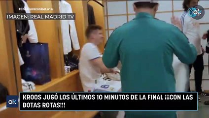 Kroos jugó los últimos 10 minutos de la final ¡¡¡con las botas rotas!!!
