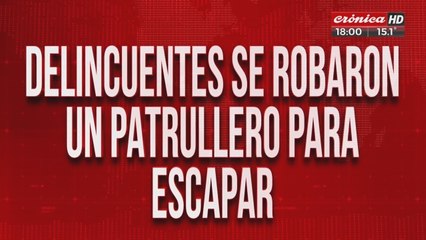 Delincuentes se robaron un patrullero para escapar