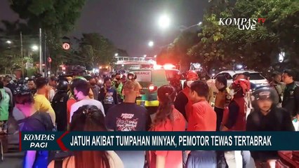 Jatuh Gara-Gara Tumpahan Minyak, Pemotor Tewas Tertabrak Truk di Matraman