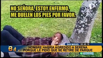 Sujeto agrede a serena en San Miguel e intenta darse a la fuga