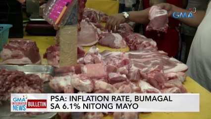 PSA: Inflation rate, bumagal sa 6.1% nitong Mayo | GMA Integrated News Bulletin