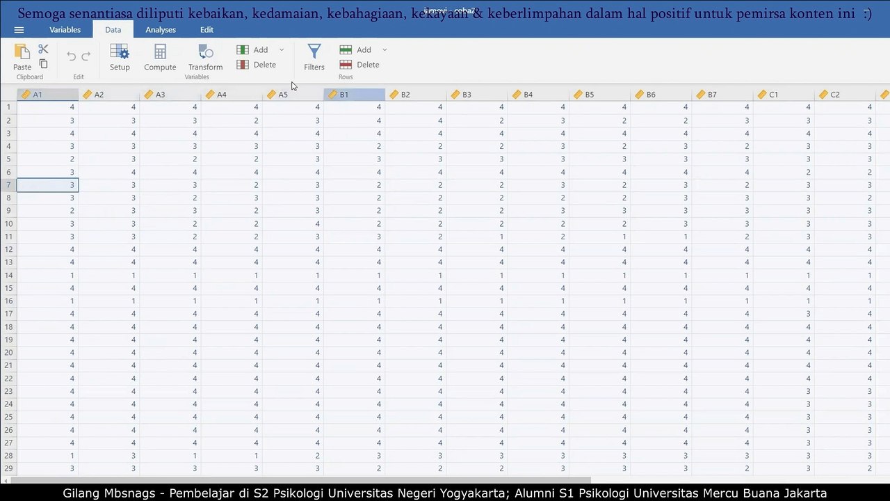 Cara Mudah Cepat Olah Data & Interpretasi Uji Exploratory Factor Analysis (EFA) di Jamovi  - Gilang Mbsnags #gilangmbsnags
