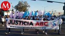 Familiares de las víctimas de la guardería ABC realizan marcha para exigir justicia en Sonora