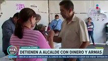 Detienen a alcalde de Chucándiro, Michoacán, con dinero y armas