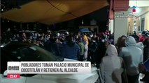 Pobladores de Cocotitlán acusan de fraude al alcalde y a tres regidores