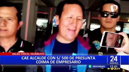 Alcalde distrital de Huánuco es detenido por pedir presunta coima de S/500