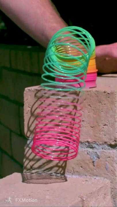 Slow motion spring ring