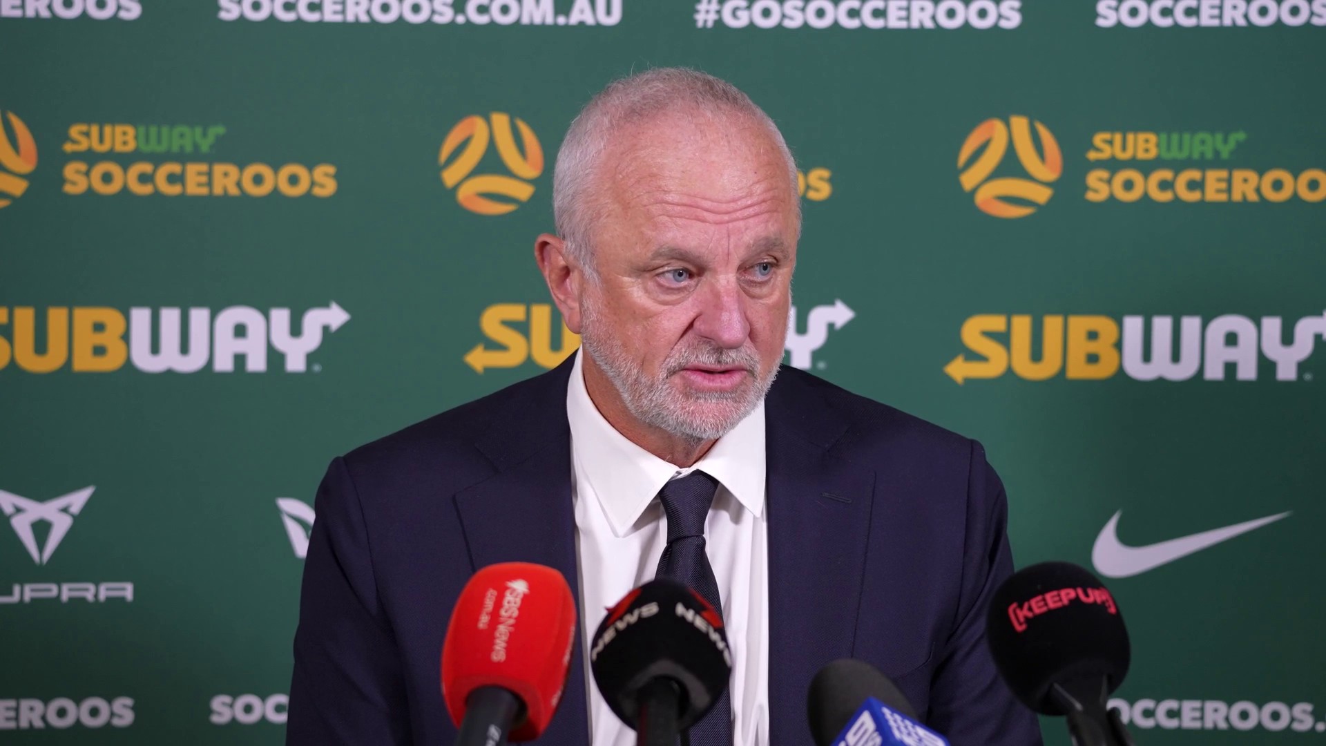 Socceroos coach Graham Arnold press conference