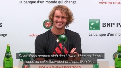 Zverev lacht sich über Löwen-Frage kaputt