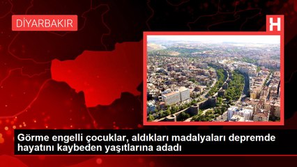 Görme engelli çocuklar, aldıkları madalyaları depremde hayatını kaybeden yaşıtlarına adadı