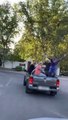 Guy Falls Off Pickup Truck While Dancing With Friends