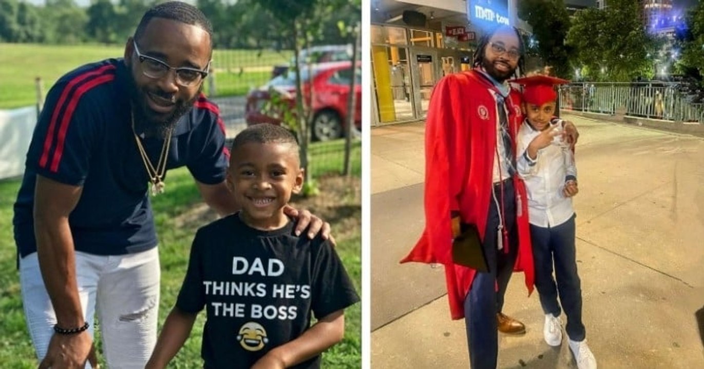Ce super papa a décroché son diplôme universitaire tout en s'occupant de son fils et en cumulant trois emplois