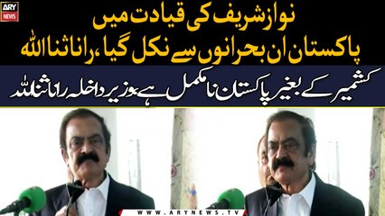 Pakistan to overcome economic crisis soon, says Rana Sanaullah